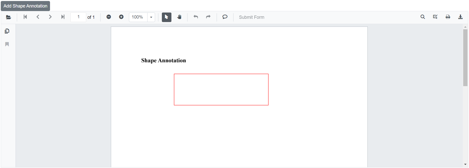 Programmatically Added Shape annotation in Blazor SfPdfViewer