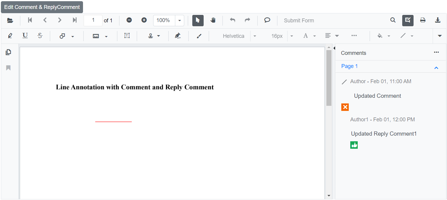 Programmatically Edit Comment and Reply Comment in Blazor SfPdfViewer