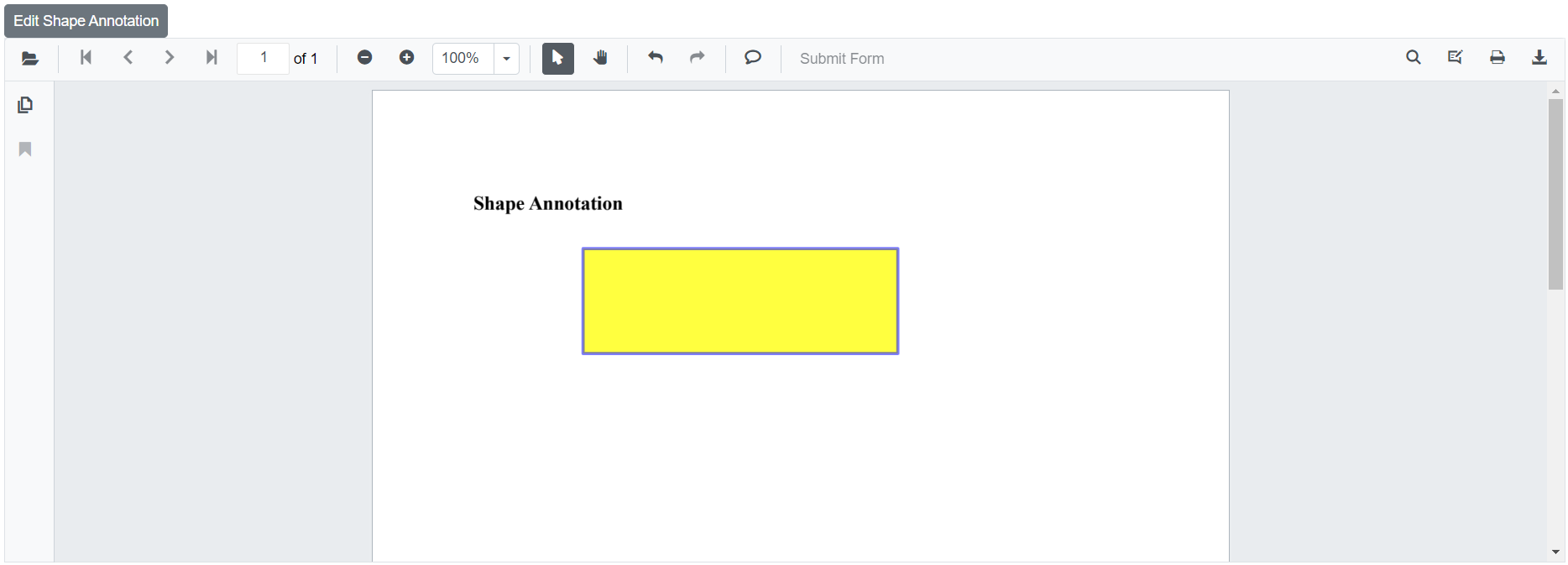 Programmatically Edit Shape Annotation in Blazor SfPdfViewer