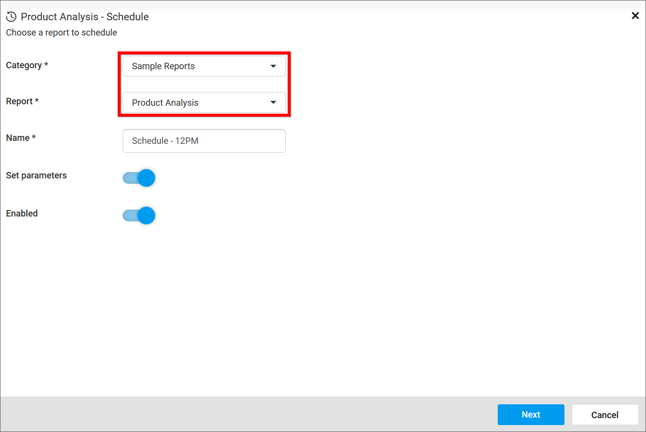 Create Schedule
