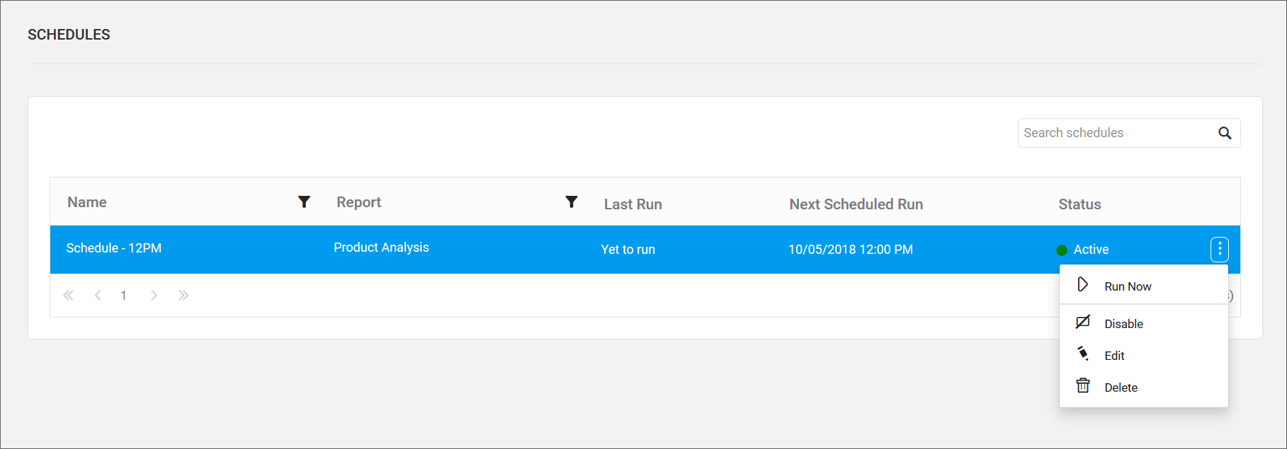 Manage Schedules