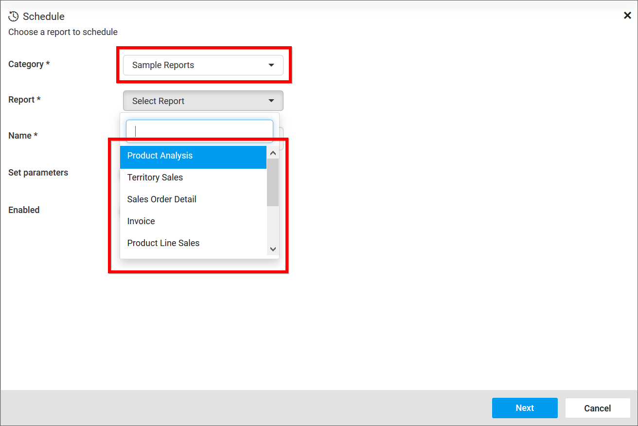 Create Schedule