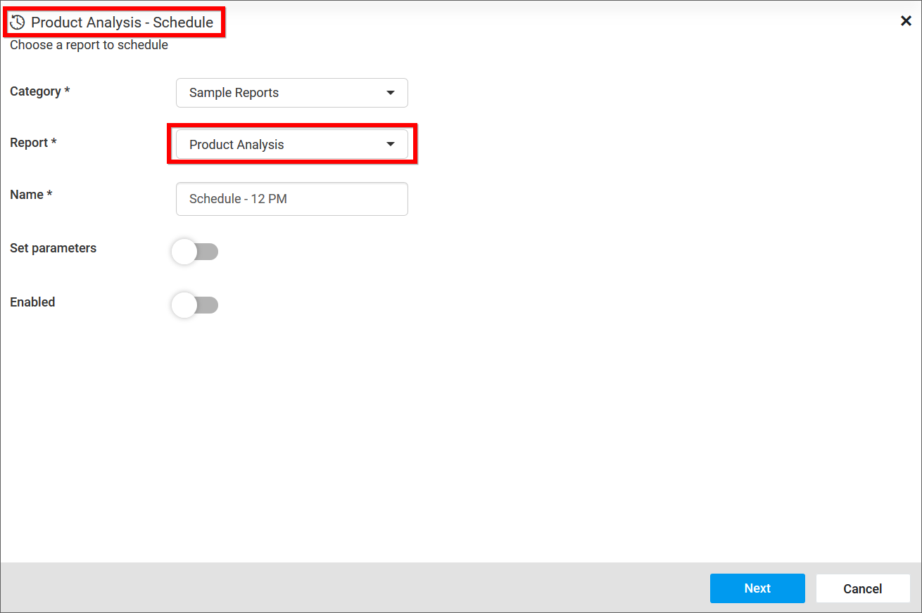 Create Schedule