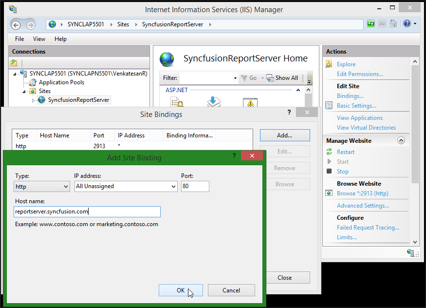 Site URL - IIS hosting