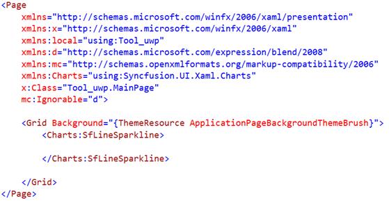 UWP Sparkline Getting Started Image