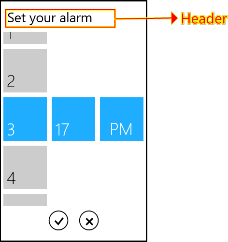 customizing SfTimeSelector header